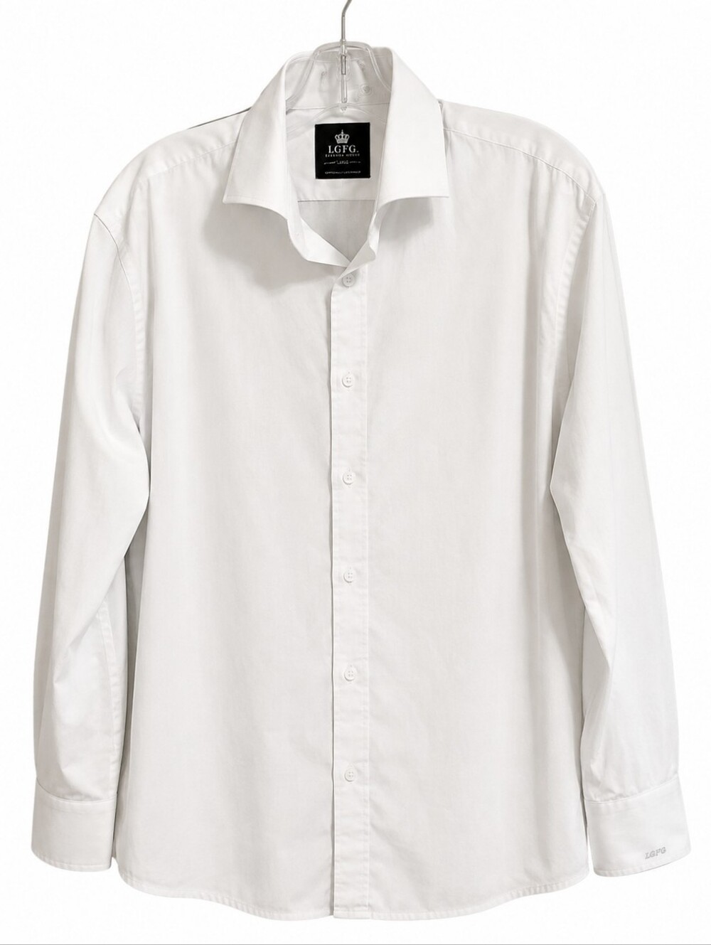 LGFG Fashion House Men's White Dress Shirt